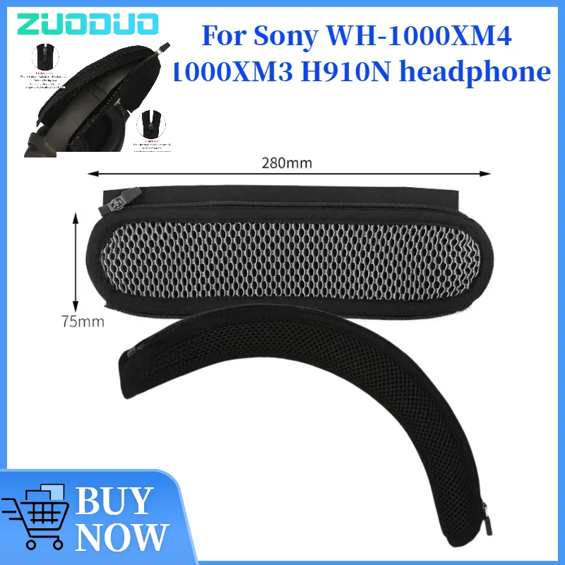 

ZUODUO Headband Cover For Sony WH-1000XM4 1000XM3 H910N Headphones Protective Headband Case