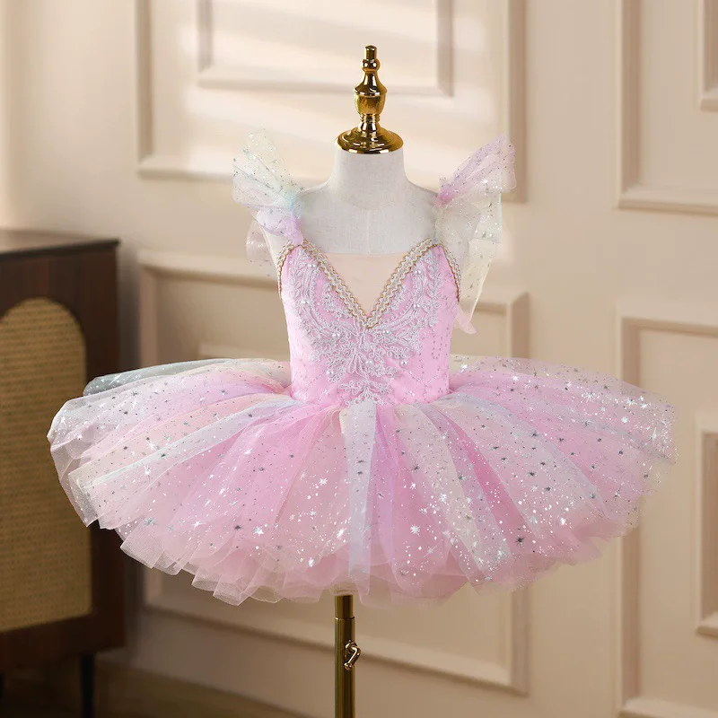 Gonna da balletto estiva Abito da ragazza Vestito per bambini Abiti Tutu Abiti da ragazza Costume da ballo Abbigliamento per bambini Ballerina Festa dei bambini