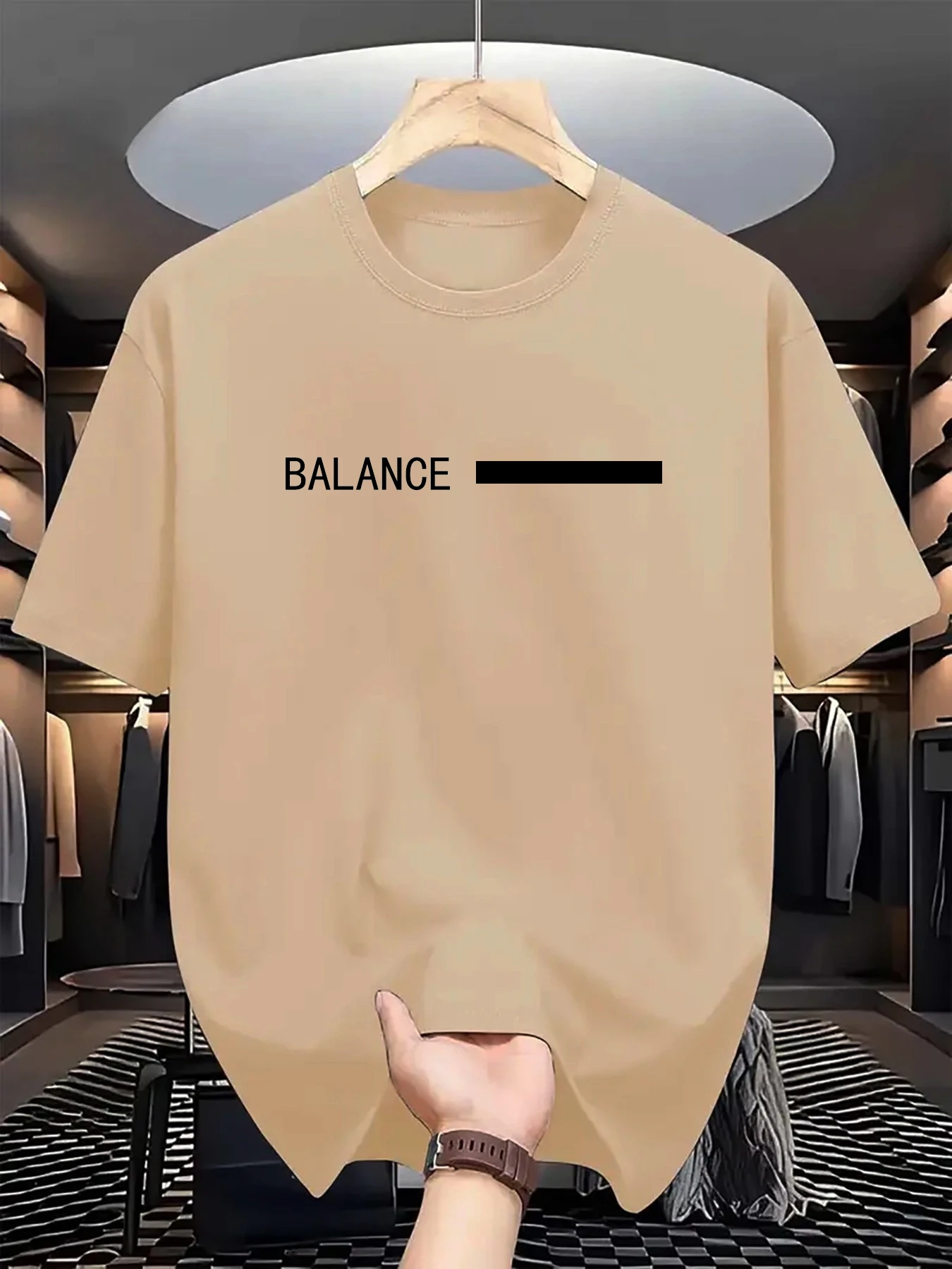 2026 Sommer Neuer Stil Bedrucktes Schriftzug-T-Shirt Einfaches Lässiges Herren-T-Shirt Tägliches Streetwear Atmungsaktives T-Shirt