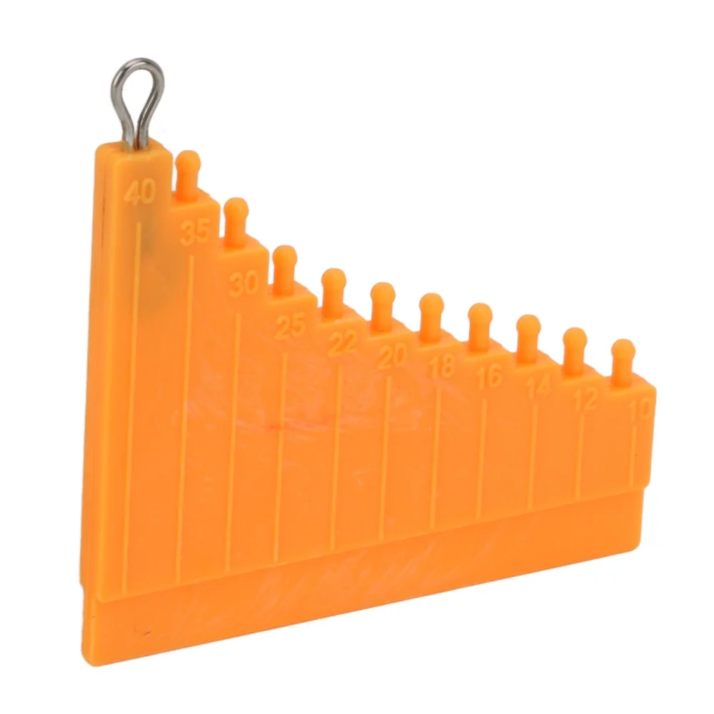 

5pcs ABS Carp Fishing Hair Gauge Lightweight Orange Carp Fishing Hair Knot Puller 10mm to 40mm Fishing Hair Knot Puller