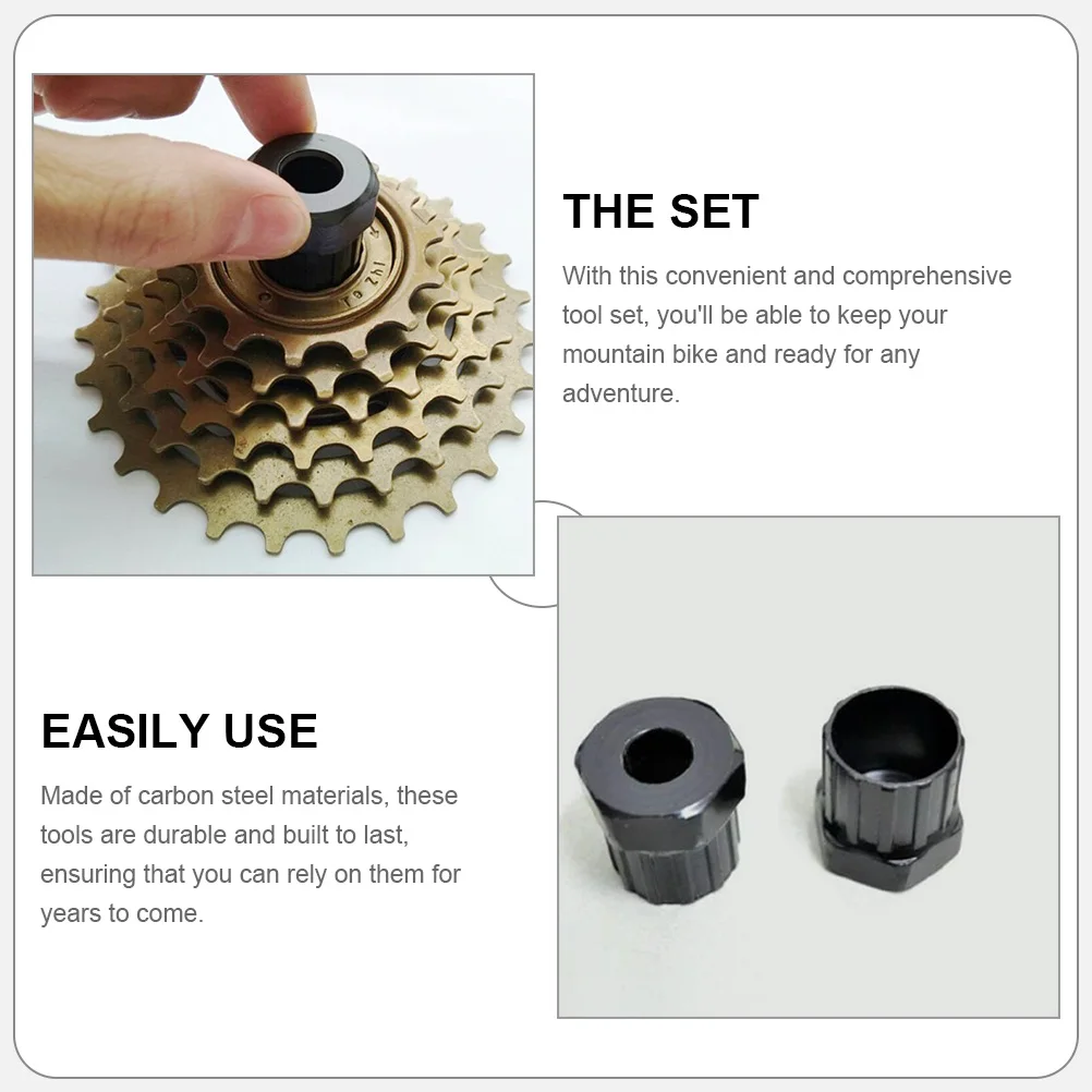 

4Pcs Flywheel Removal Tool for Mountain Bike Maintenance Carbon Steel Cassette Lockring Tool Bike Repair Kit Freewheel Remover