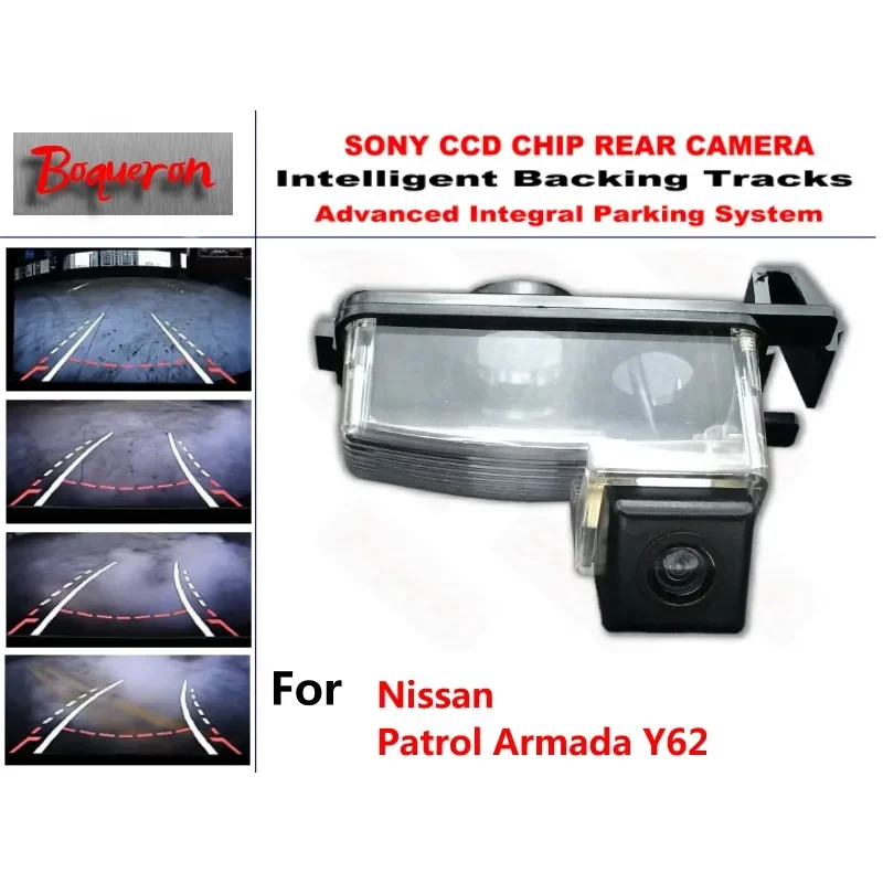 

for Nissan Patrol Armada Y62 CCD Car Backup Parking Camera Intelligent Tracks Dynamic Guidance Rear View Camera