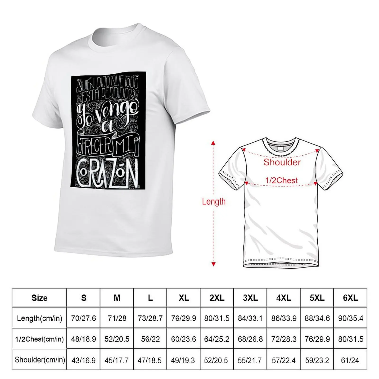 Yo vengo a ofrecer mi corazón - Fito Páez T-Shirt man t shirt cotton man tshirt T-Shirt