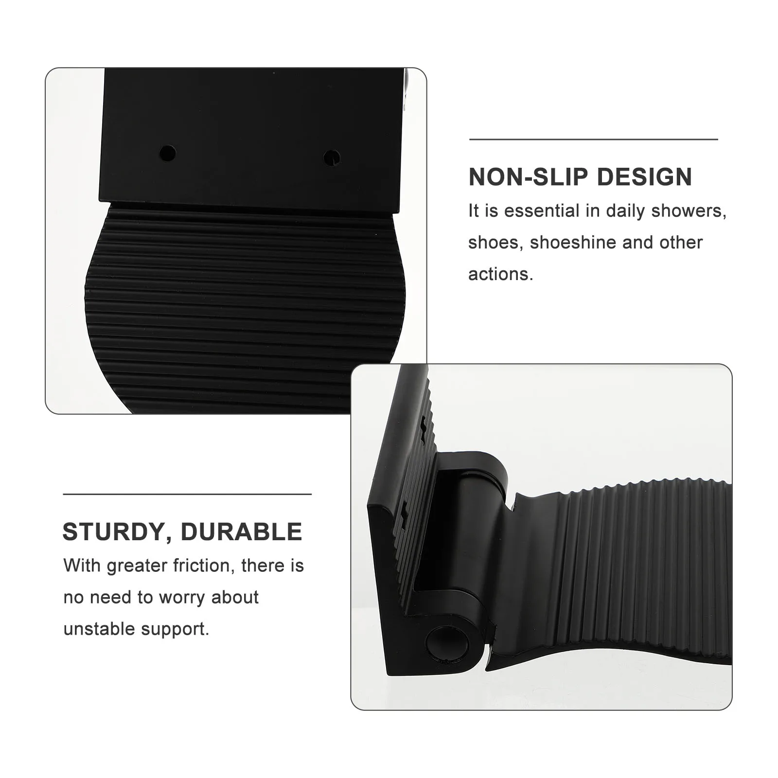 

Non slip Pedal Shower Footstool Rust resistant Pad Thick Floor Single Black Child Household Pregnant Woman Bike Pedal Anti skid