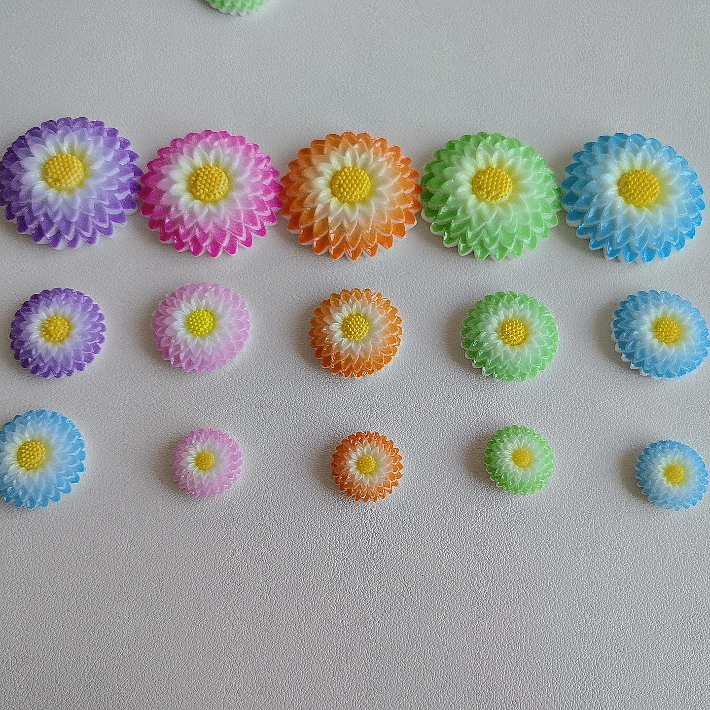 Shiny Flower Series Resin Flat Back Cabochons For Hairpin Scrapbooking DIY Jewelry Craft Decoration Accessories