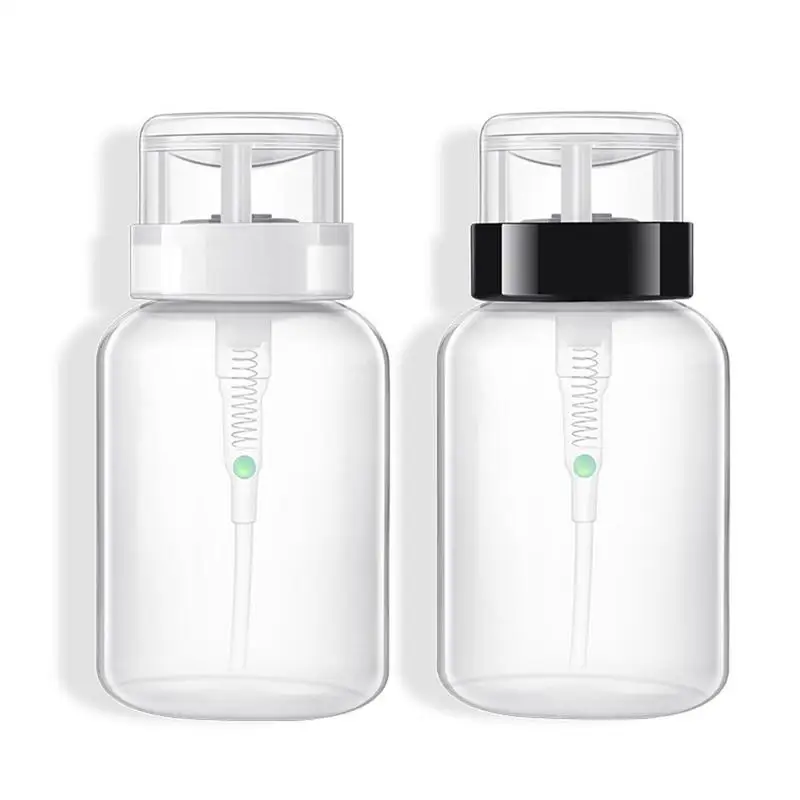 

200ML Dispenser Plastic Bottle Travel Press-type Bottle Nail Polish Remover Water Cosmetic Empty Bottle Container Easy To Carry