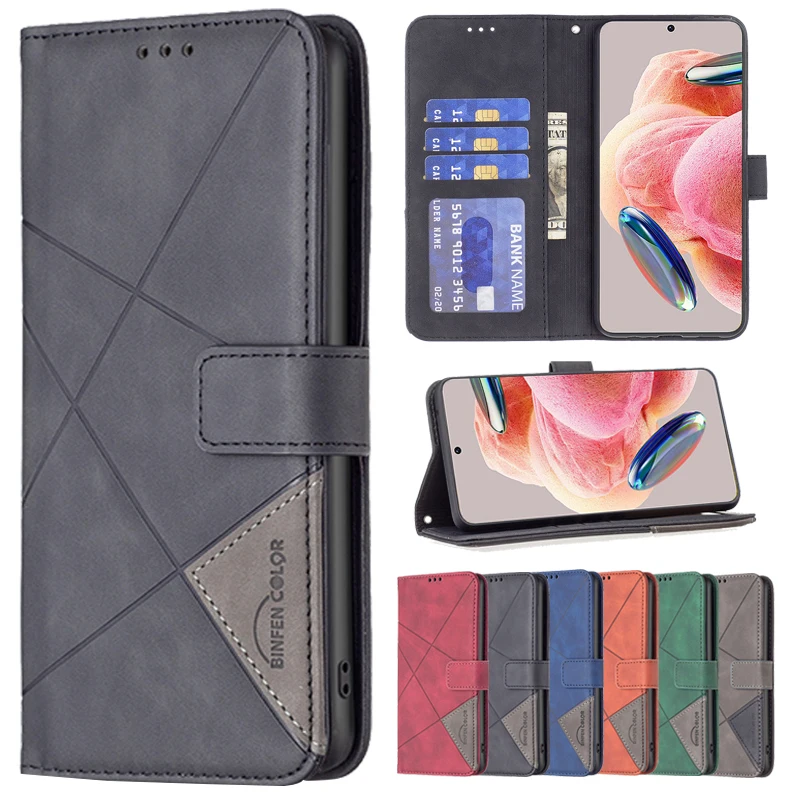 Wallet Cap Prism Magnetic Flip Leather Case For Xiaomi Redmi 12 Note 12 4G 11S 11 Pro 10S 10 Pro 9 Pro 8T 7 Xiaomi 12 Pro 11T