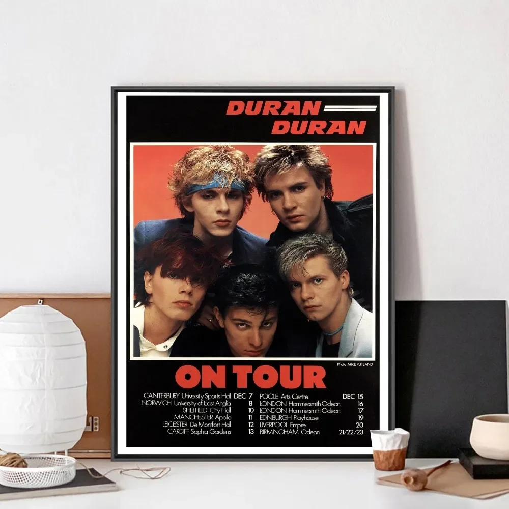 Classic British Band Duran Duran  Poster No Framed Poster Kraft Paper Vintage Poster Wall Art Painting Bedroom Study Stickers