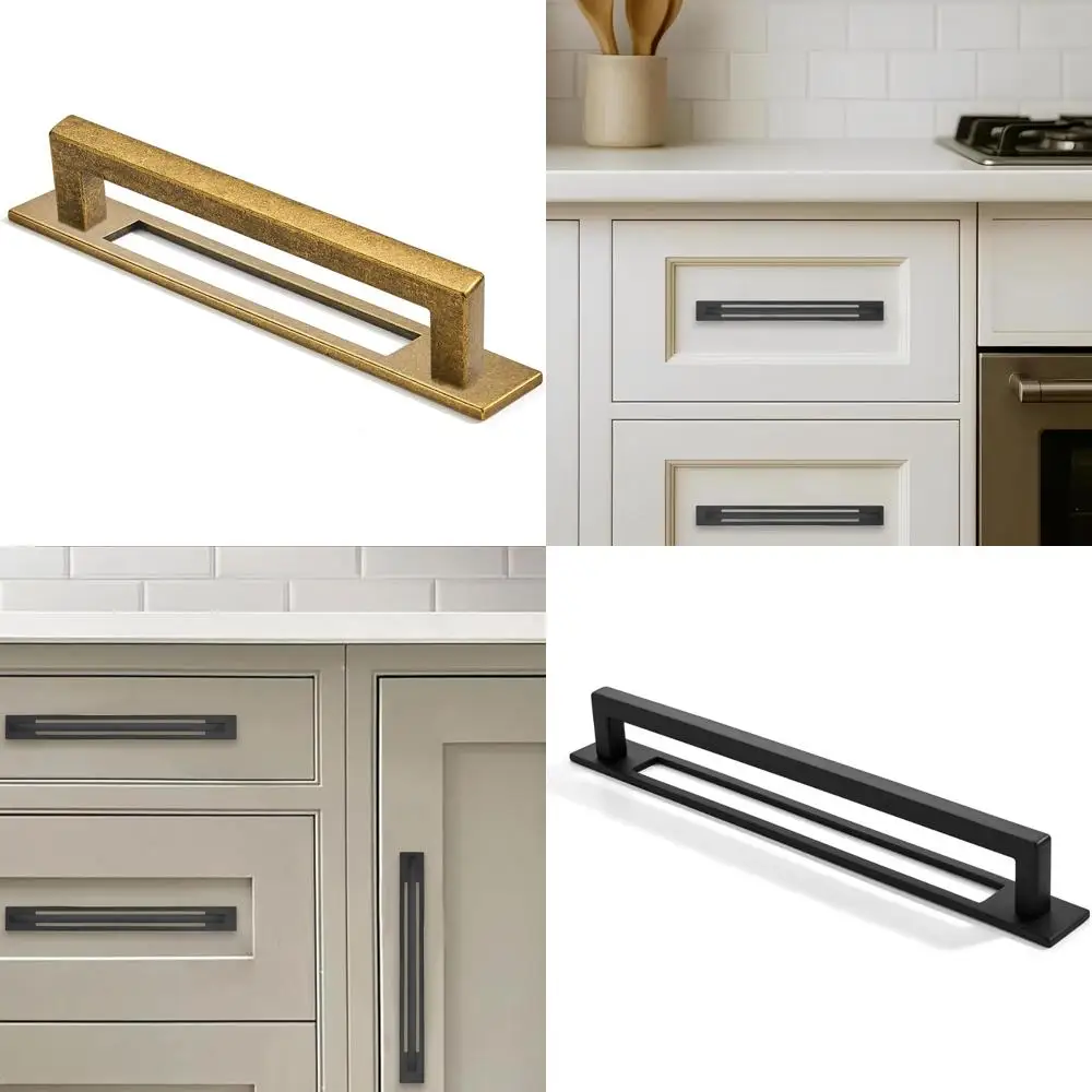 

Антикварные латунные ручки для шкафа 8, от центра до центра с задней пластиной, прочные ручки для шкафов и ящиков