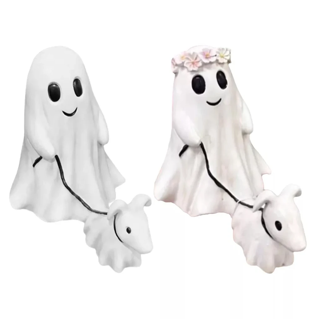 Handmade Excellence Cute Gh Ost Walking Dog Figurine For Living Room Decoration Halloween Decoration