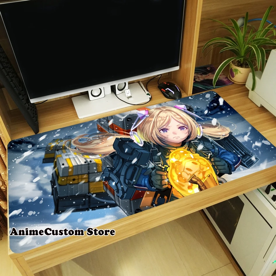 Anime Hololive VTuber Aki Rosenthal Game Large Anti-slip Mouse Pad Laptop Mice Mat Table Keyboard Mat Thicken Playmat Cosplay