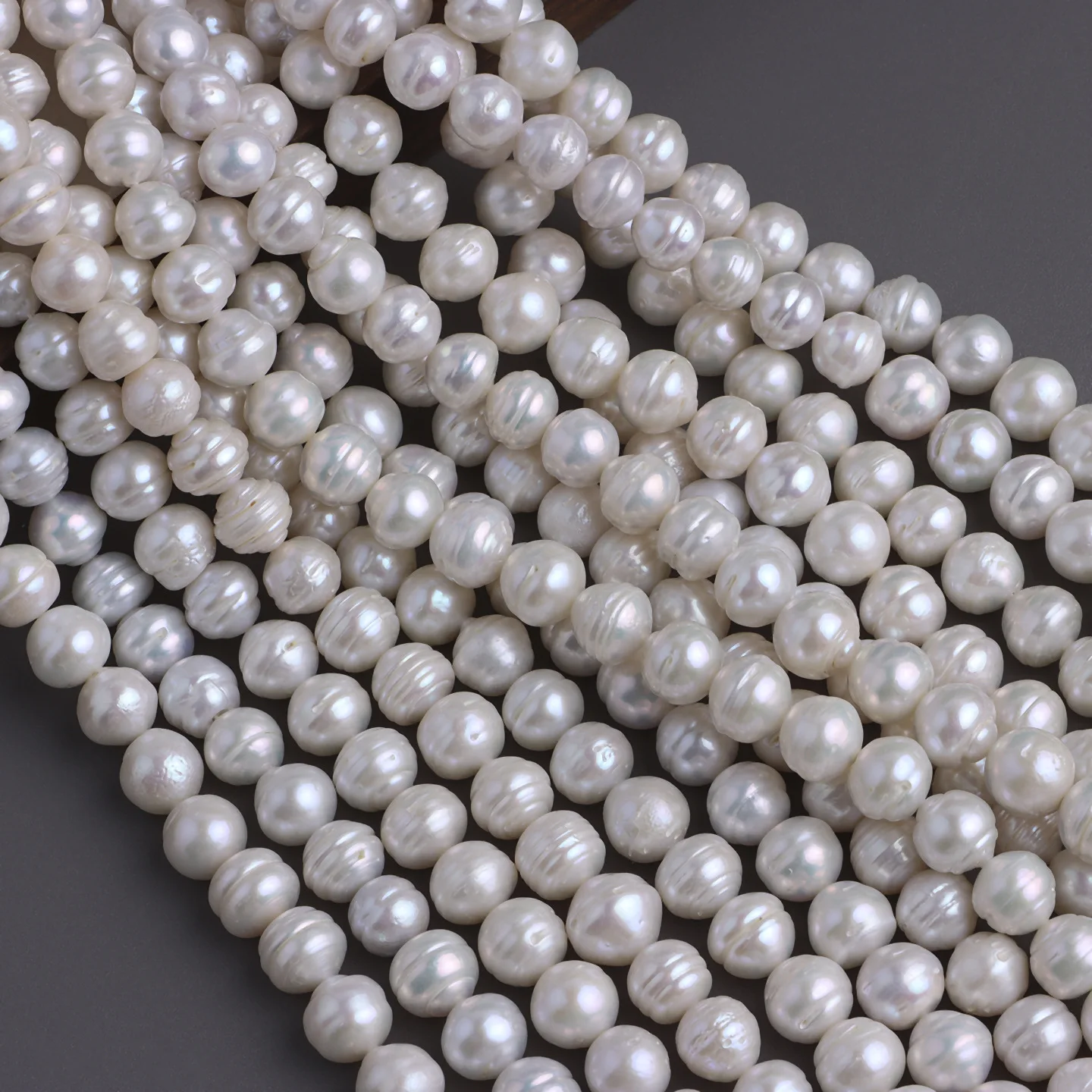 Platillo volador de luz blanca fría de 10-11mm, cuentas roscadas grandes, cuentas de mejillón vieja de agua dulce Natural, Material de accesorios de joyería DIY