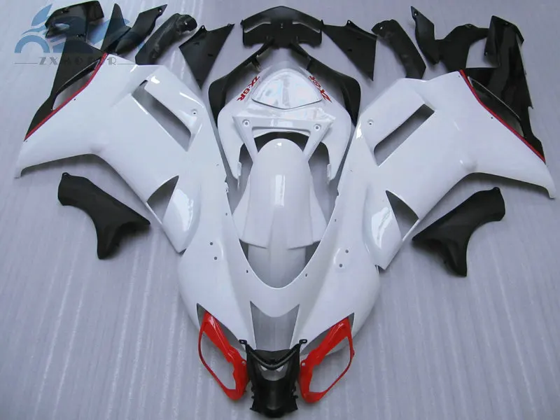 

Высококачественные полные обтекатели для Kawasaki Ninja 2008 2007 636 ZX6R, комплект обтекателей кузова из АБС-пластика, белый ZX 6R 07 08