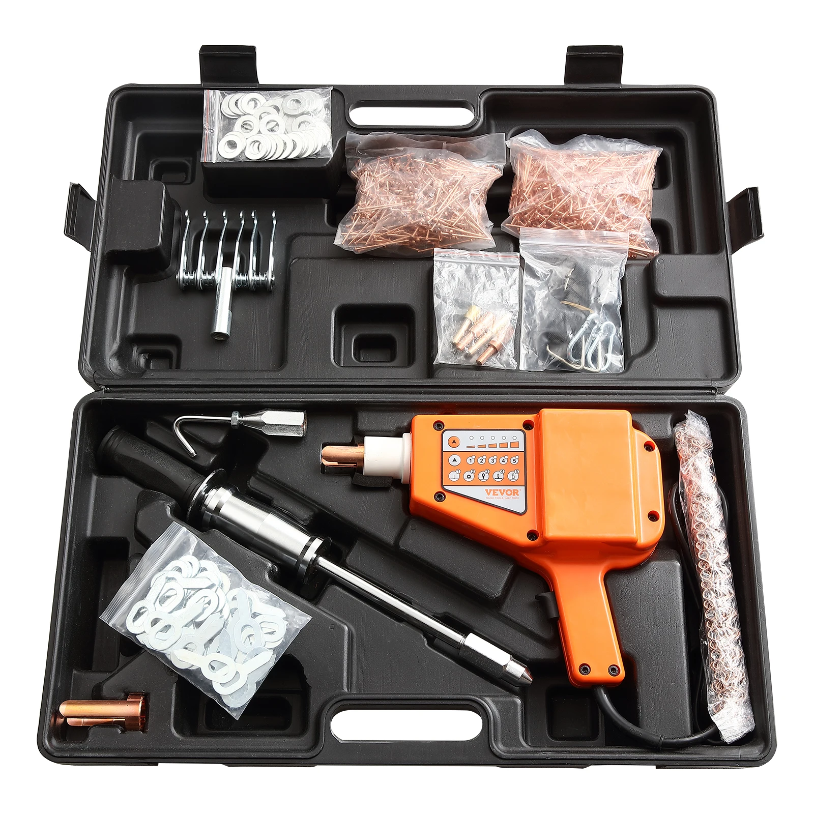 VEVOR Stud Welder Dent Repair Kit 800W Auto Body Spot Welder Puller Machine con 13 tipi di accessori per saldatura per la riparazione dell'auto