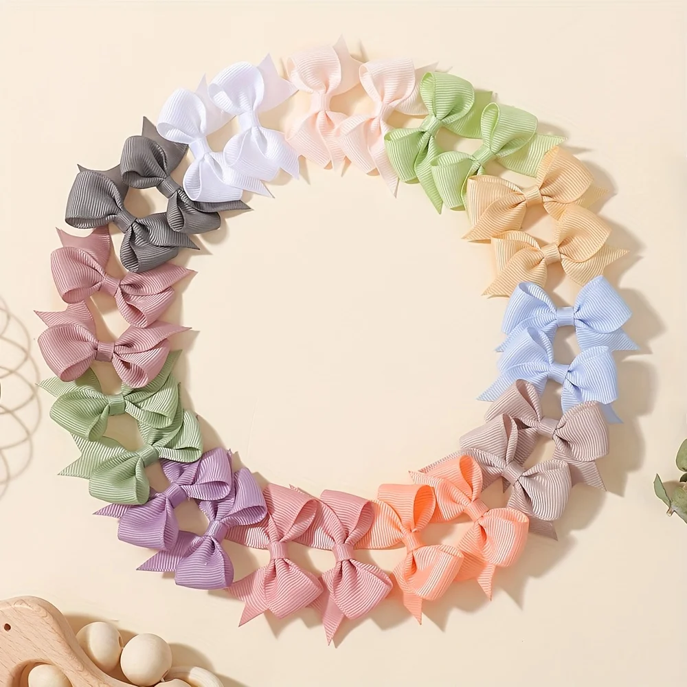 

24 шт./лот, 8 стилей, красочные заколки для волос с бантом, классические ленты, банты для волос, заколки для волос, детский прекрасный бутик, головной убор