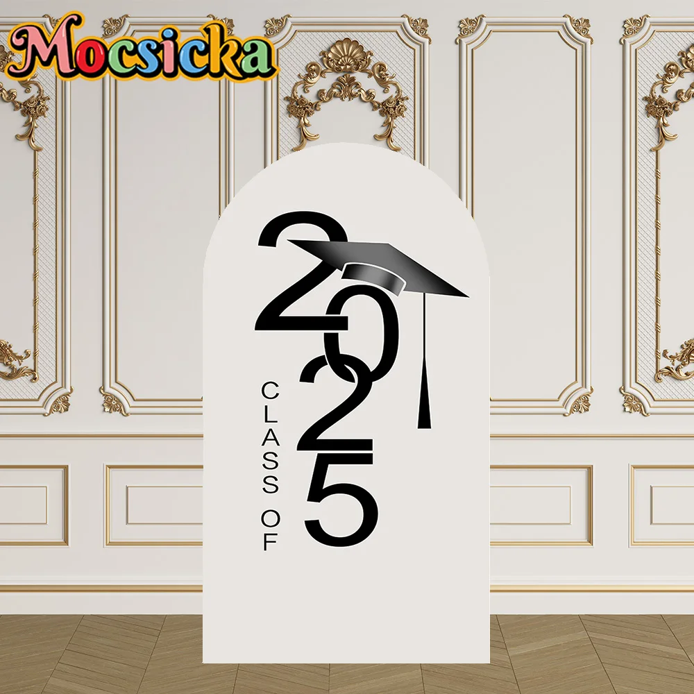 2025 احتفال التخرج غطاء قوس مزدوج الوجهين خلفية تهنئة موسم التخرج خلفية ديكور الحفلات #2