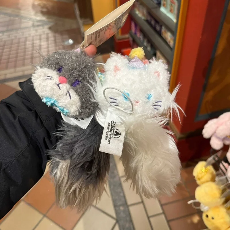 

Плюшевый брелок Disney Resort с изображением кошки Мари, Чеширского кота, Люцифера, милый пушистый кулон для сумки, подарок для любителей аниме и девочек