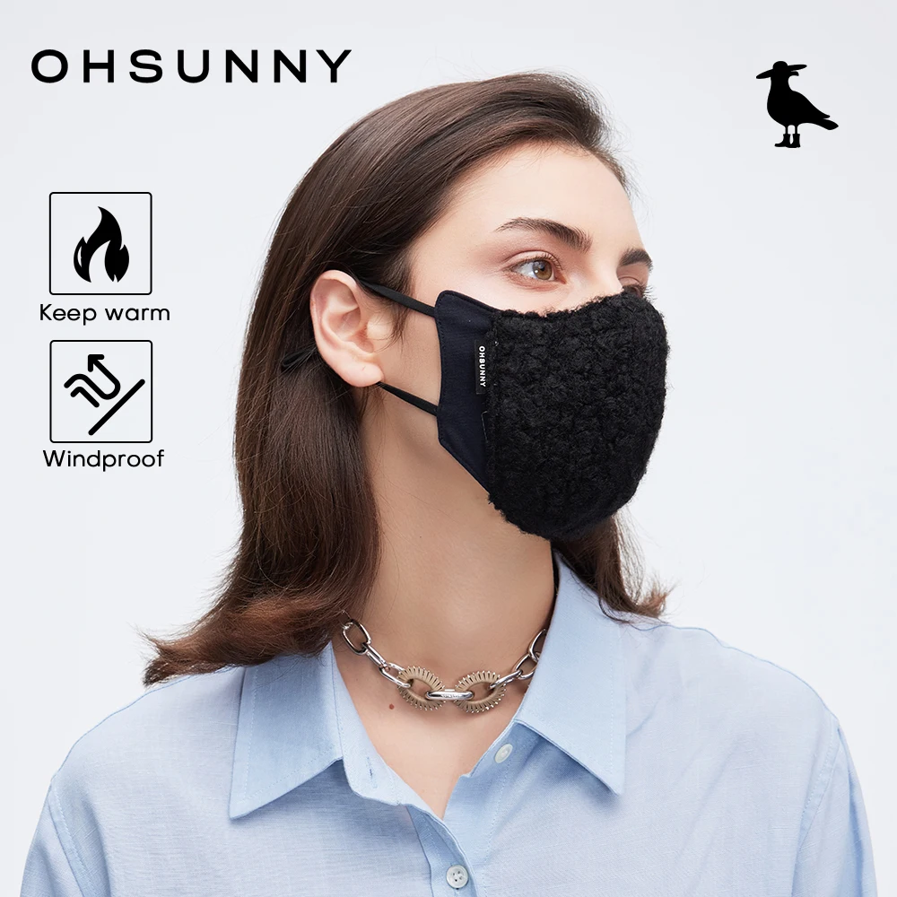 

OhSunny Зимняя теплая маска, легкие термоутепленные маски для лица, приятная для кожи подкладка, боковая дышащая, ветрозащитная, для улицы, UPF50+