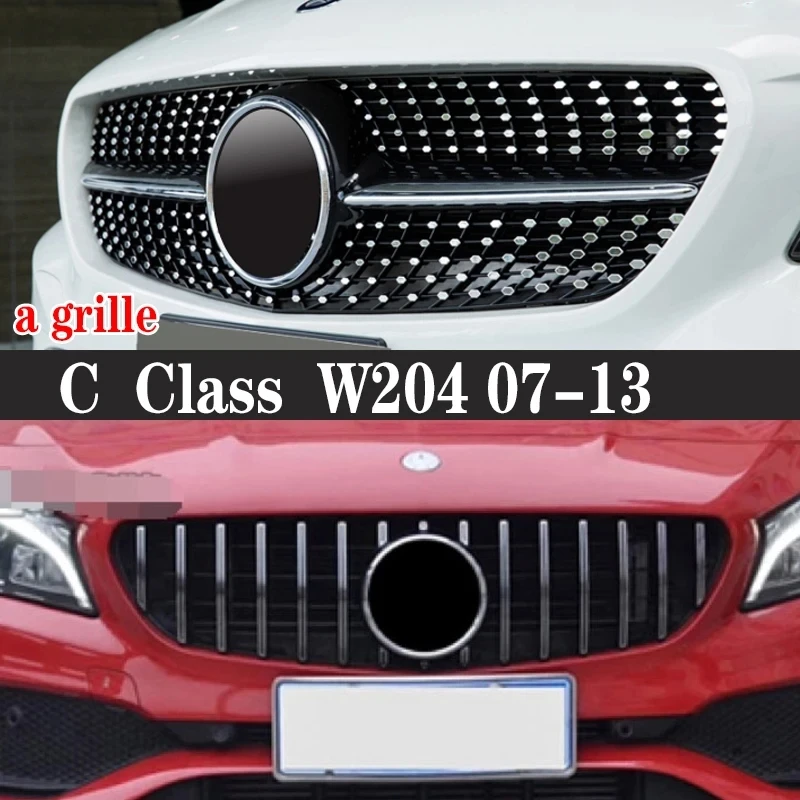 

Suitable For Mercedes Benz C Class W204 C260 C200 C180 Grill Front Bumper Movement Grille Star net 2007-2013 Car Accessories