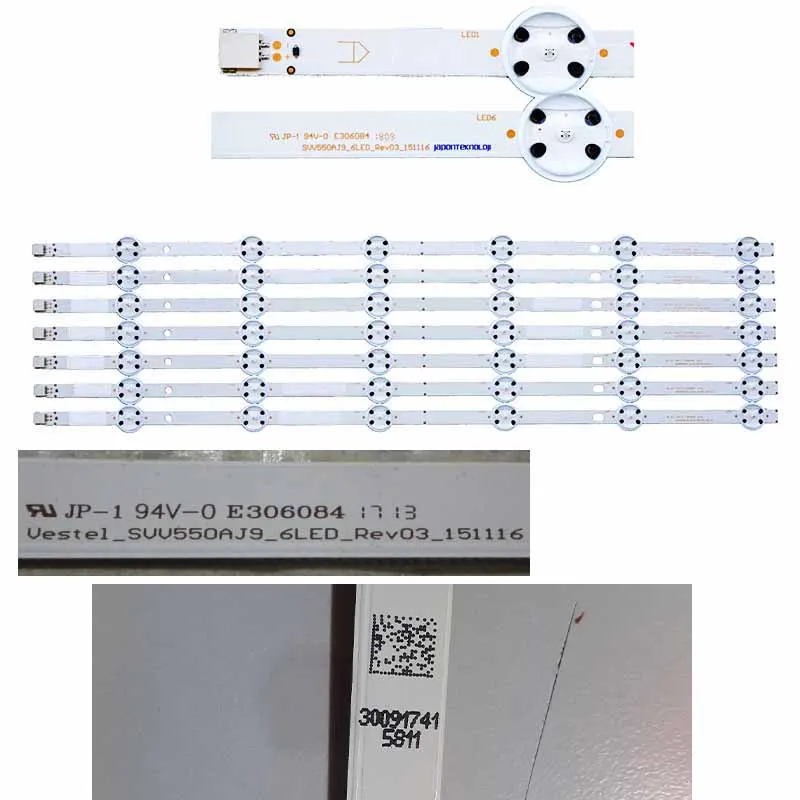 Светодиодный массив телевизора Vestel_SVV550AJ9_6LED_Rev03 Лента подсветки для Hitachi 55HB6T62U Ленты VESTEL_V15_55inch_FHD_REV06 Лента