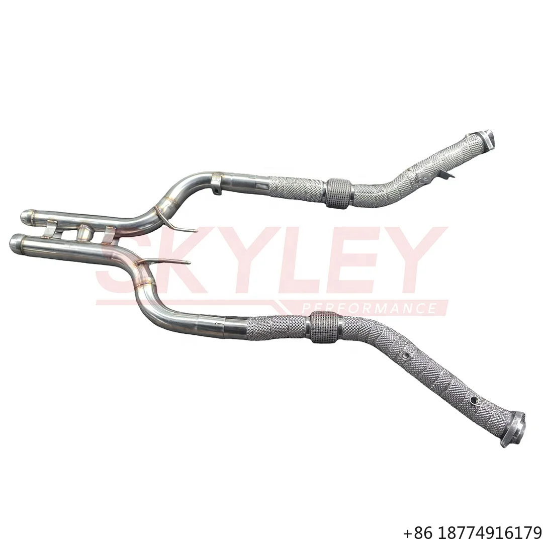 

Выхлопная система OEM Free Flow Pipe для S63 W222 5.5t 2018-2022, прямой даунпайп из нержавеющей стали