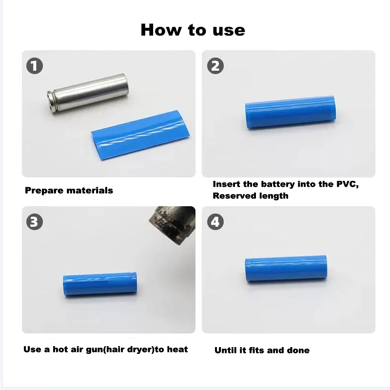 5 unids/lote 18650 21700 batería cubierta protegida de PVC paquete de Tubo termorretráctil de piel envoltura de película aislada funda de litio