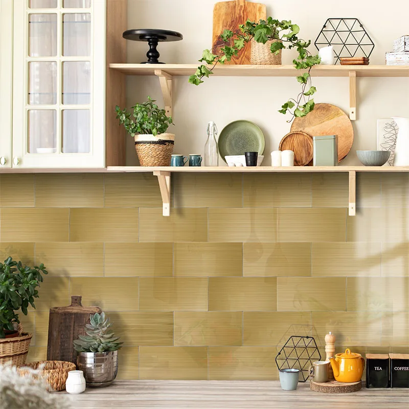 16PCS DIY Self-adhesive Wall Tile Stickers Suitable for Kitchen And Bathroom Splash Proof Decoration Waterproof Wallpaper