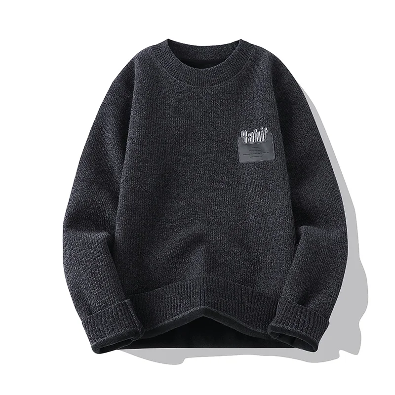 Pullover Thick Sweatshirt New Knitwear Crew Neck Fashion Top Winter Bottoming Shirt Knit Sweater Jacket Tracksuit Autumn Clothes