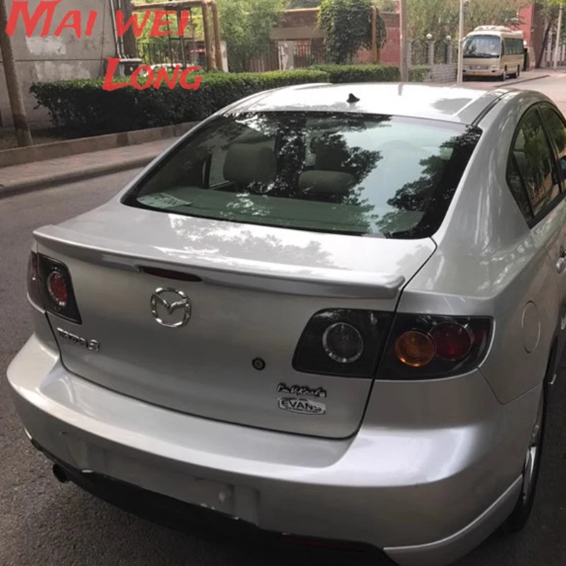 For Mazda 3 Spoiler 2006 2007 2008 2009 2010 2011 2012 2013 High Quality ABS Material Car Rear trunk cover wings spoiler Airfoil