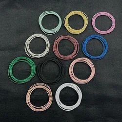 10pcs/ Lot Multicolor 3.0mm Stainless Steel Guitar String Dainty Springs Stretchy Bracelets Men Women Custom Unique Jewelry