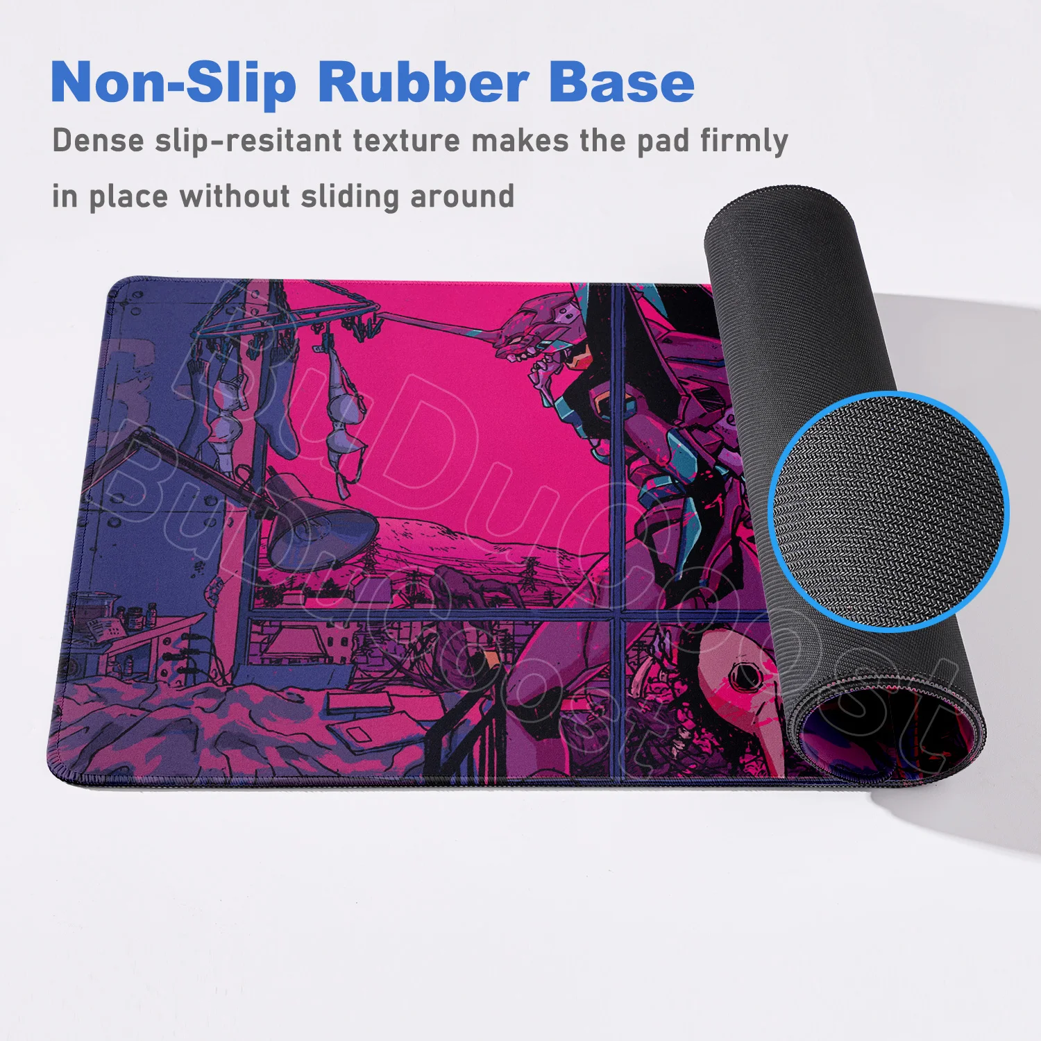 Cute Anime Girl Ayanami Rei Mouse Pad Lock Edge HD Print Evangelion Gamer Keyboard Office Deskmat Home Bedroom Decoration Carpet - view 5