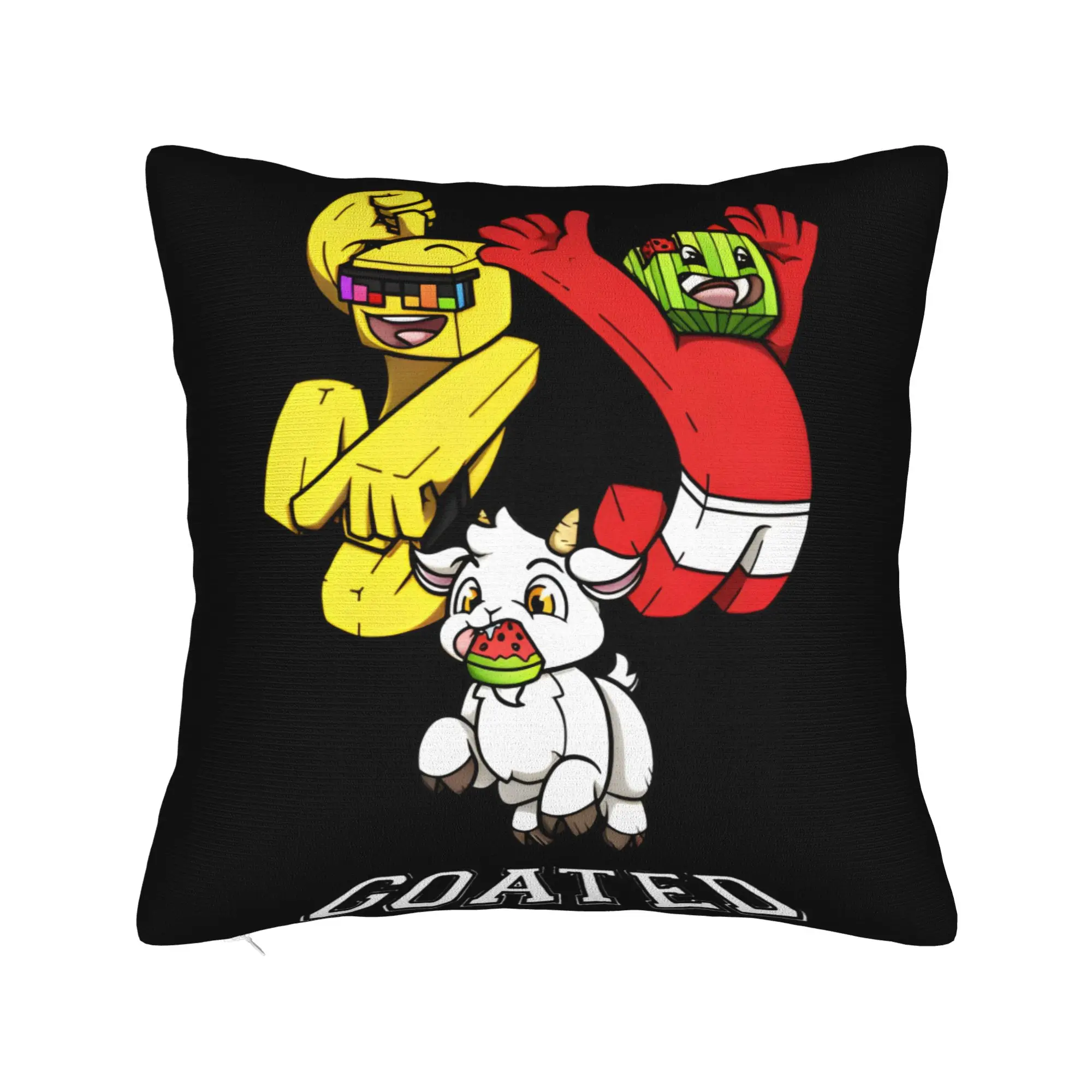 Pillow Cover Sunny And Melon With Goat Goated Meme  Vintage Pillow Case For Sofa Home Decoration Pillowcases
