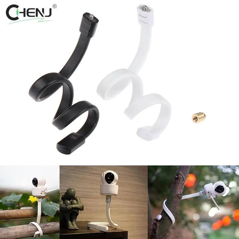 1pcs 1/4 In Thread Gooseneck Holder Silicone Selfie Snake Creative Bracket Crib Support Monitor Bracket Baby Monitor Bracket