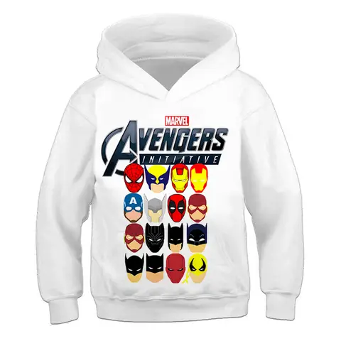 Boys Girls Fashion Top Autumn Kids' Marvel Captain America Hoodie Streetwear Popular Pullover Sweatshirt Casual Hooded Clothes