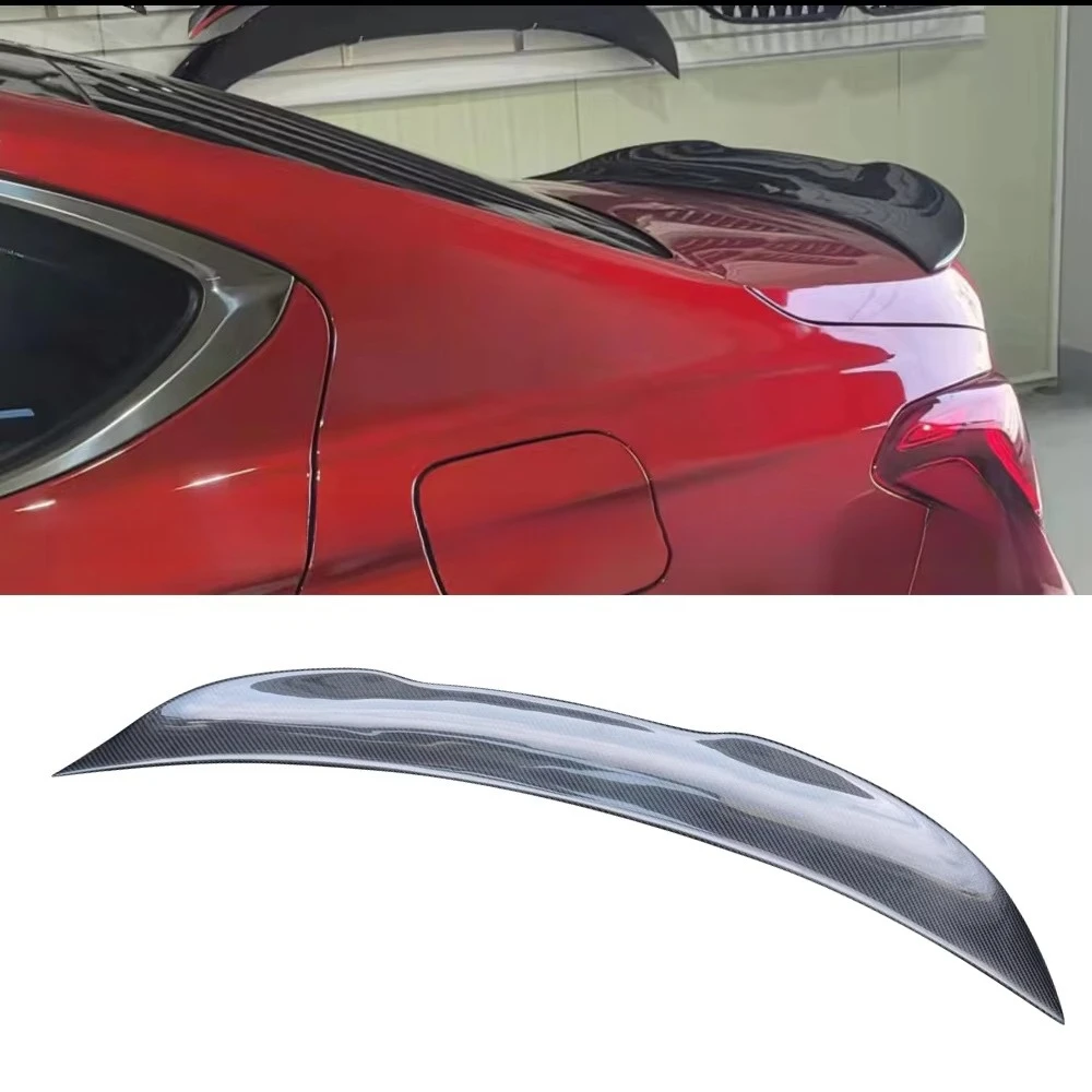 

P Style Carbon Fiber Rear Trunk Tail Wing Spoiler Ducktail Compatible with for Genesis G70 2017-2021