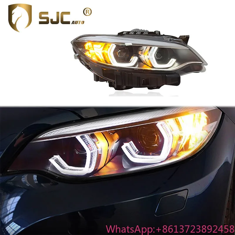 

SJC Car Lights for BMW 2-Series F22 Headlights 2014-2021 Upgrade LED Lens Daytime Running Lights Plug and Play Headlamps