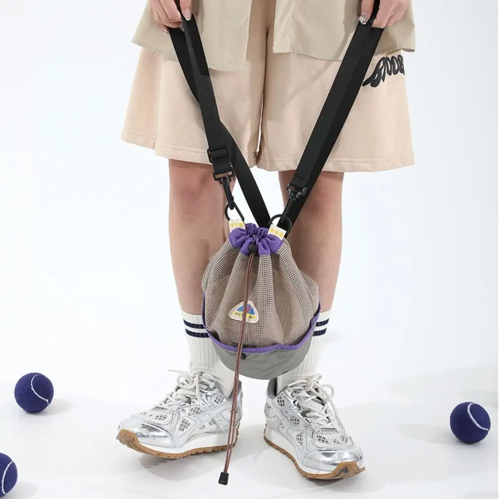 

Korean Style Drawstring Backpack amping Style Lightweight Light Soft Nylon Bag Crossbody Bag Large Capacity Shoulder Bag