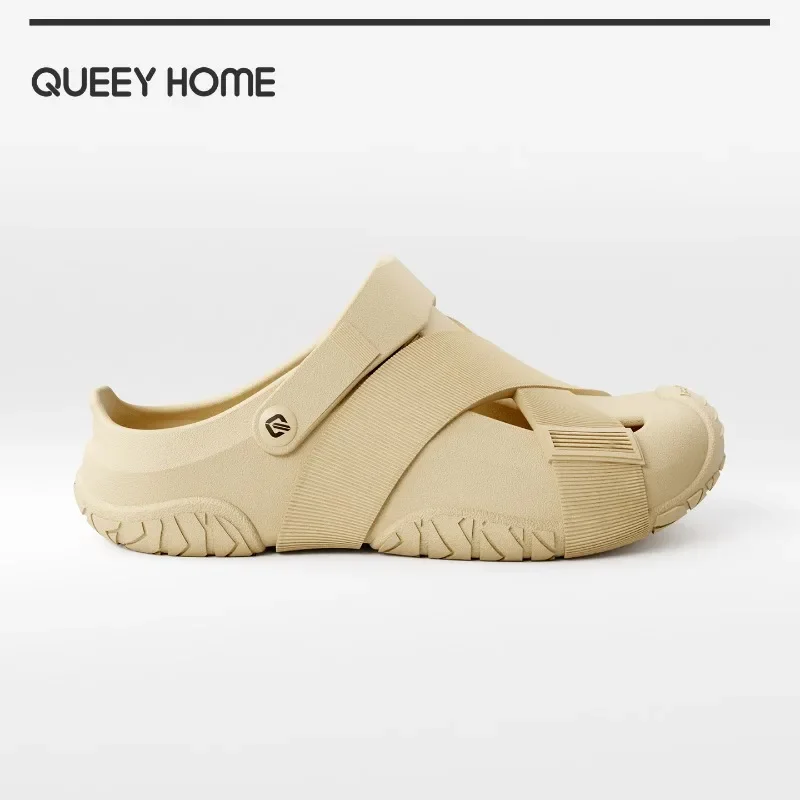

Plus Size Closed Toe Clogs Outdoor Beach Slippers Non-slip Soft Elastic Wading Slides
