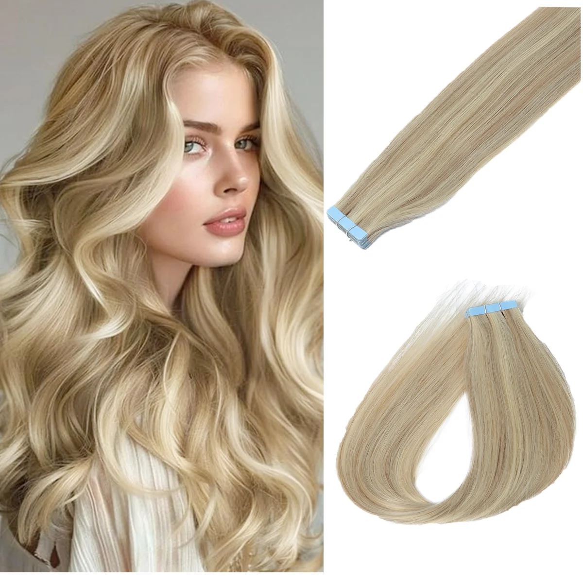 

Наращивание волос Remy Human Hair на лентах: бесшовные накладные пряди из полиуретана (PU) длиной 12-20 дюймов, машинного производства, для женщин