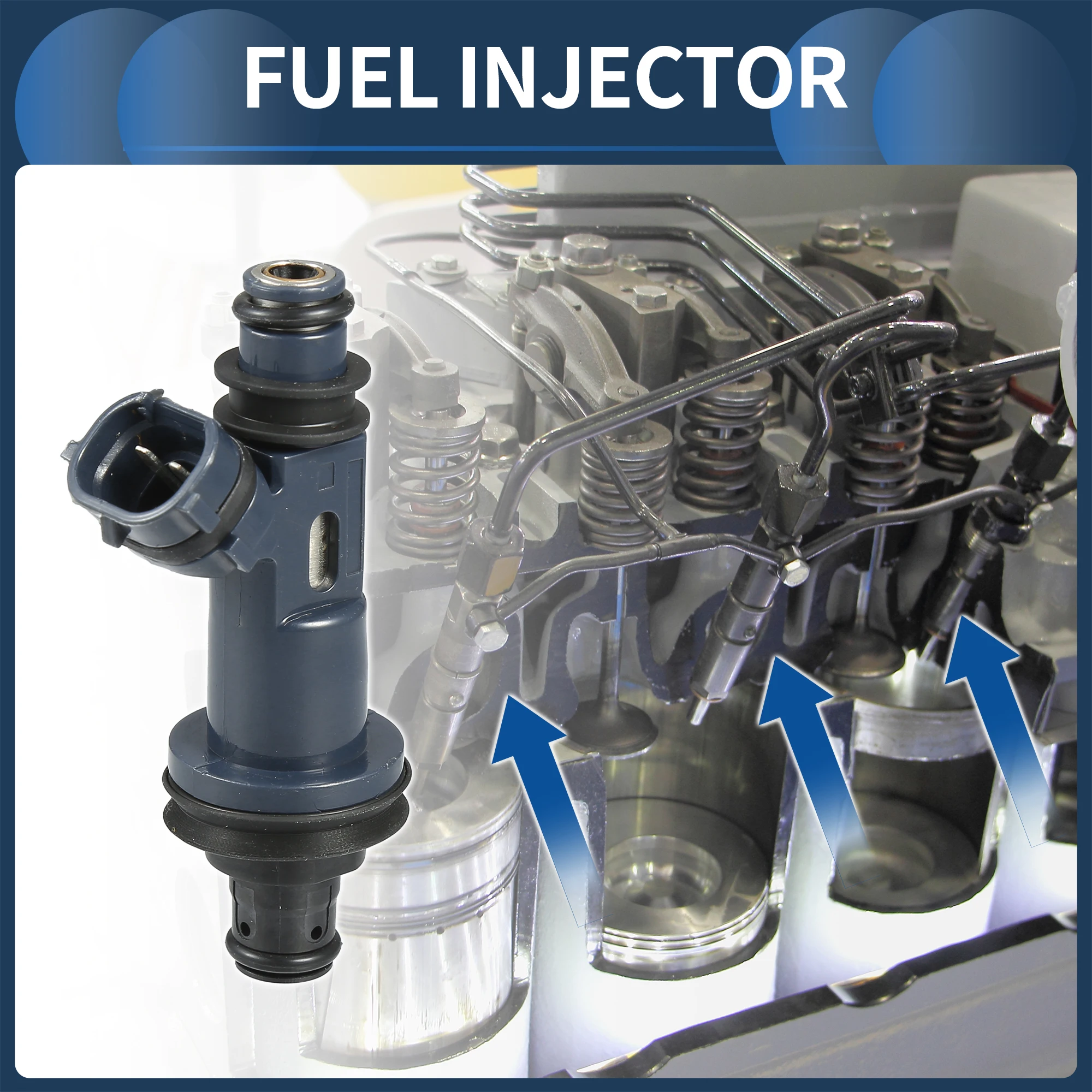 

UXCELL No.23209-0A010 Fuel Injector for Toyota Avalon 1998-2004 3.0L Navy Blue 6 Pcs