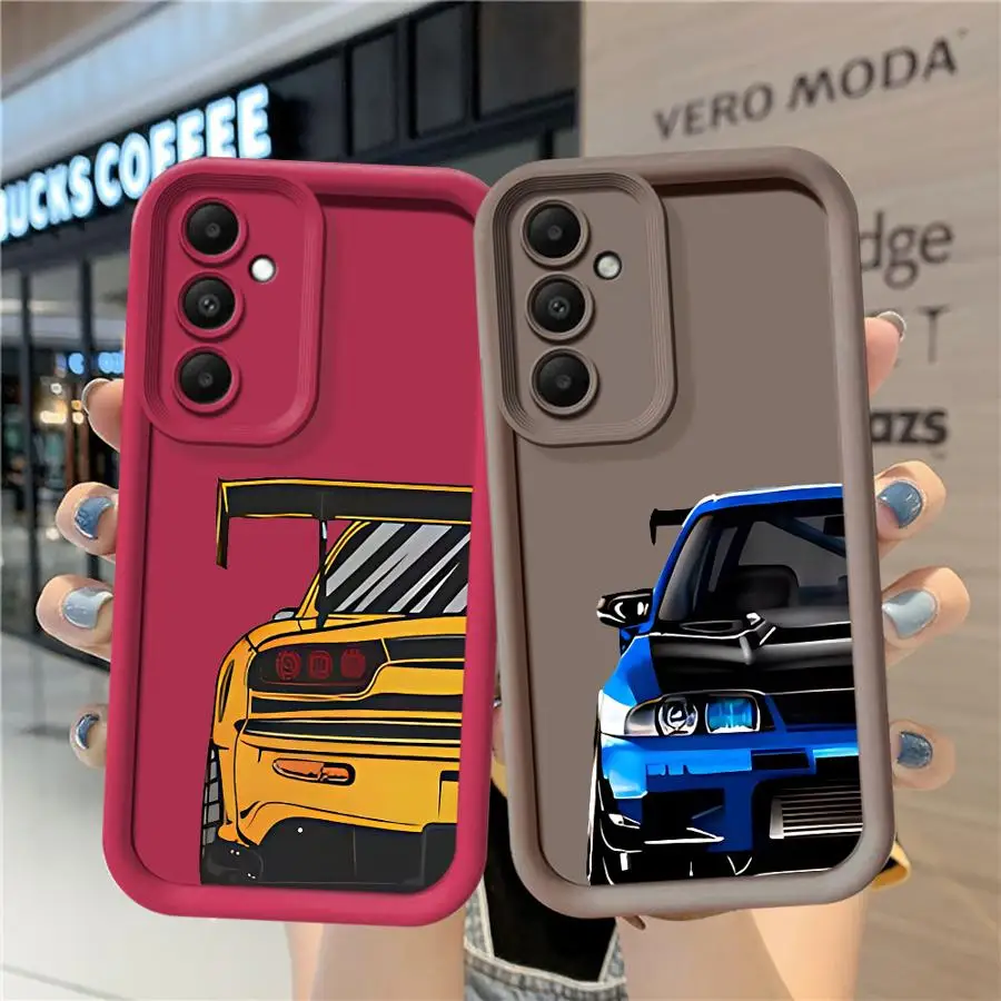 Japan JDM Sports Cars Phone Case for Samsung Galaxy A72 5G A73 A71A52s A54 A53 A52 A55 A35 A25 A15 A51 Soft Cover