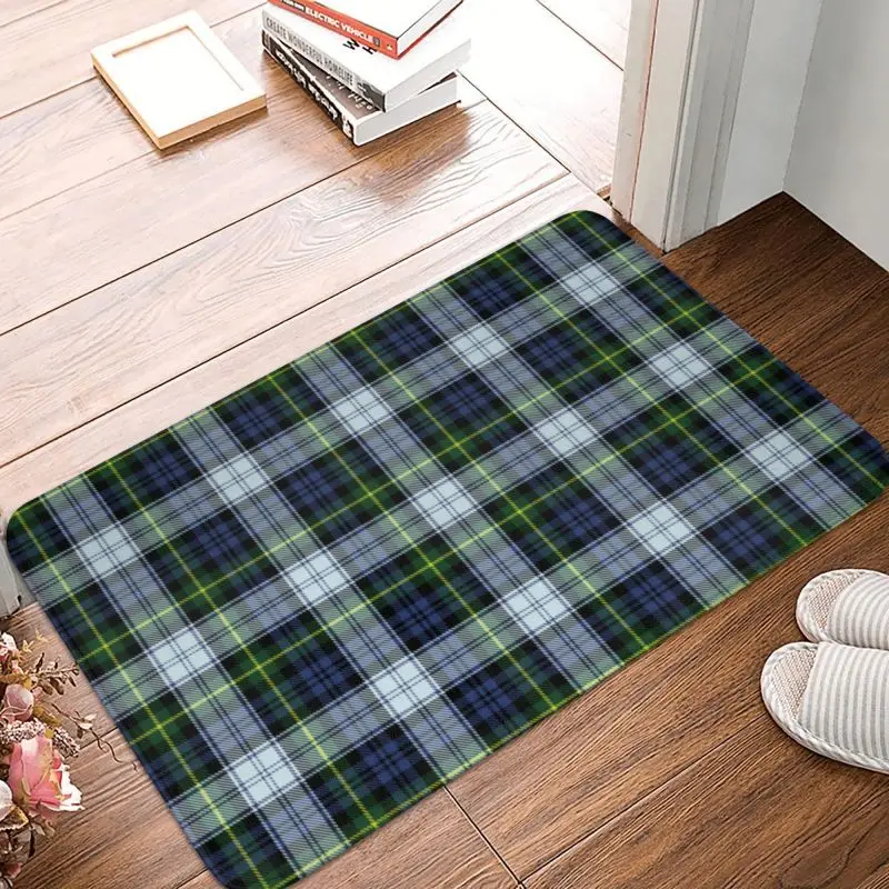 Luxury Tartan Plaid Doormat Carpet Non-Slip Entrance Kitchen Bathroom Floor Door Mat Geometric Gingham Check Garden Rug