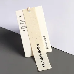 100pcs Cotton Linen Canvas Hangtag Clothing Hangtag Design Clothes Business Label Logo Certificate of Conformity Card Printing