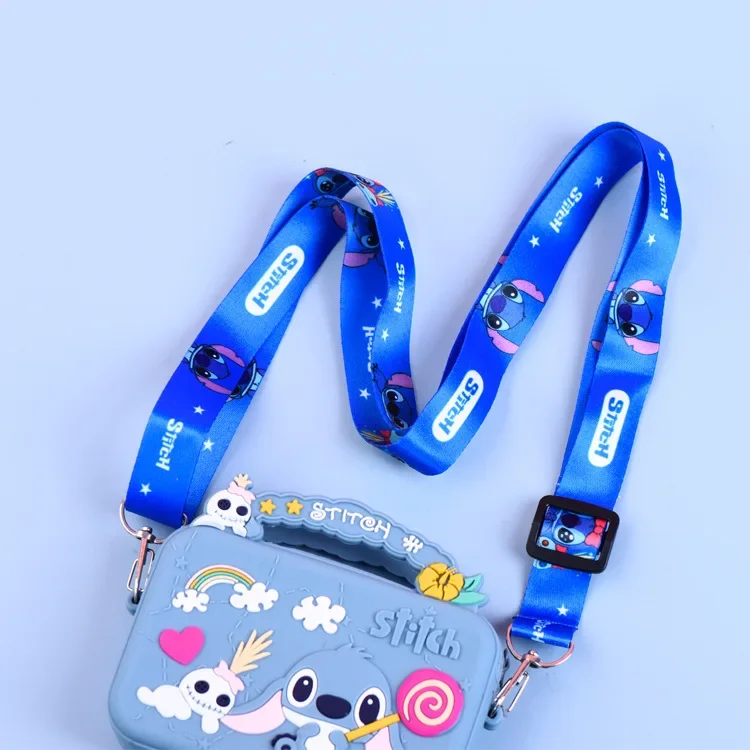 Lilo & Stitch Disney Silicone Bag Cartoon Anime Figure Stich Shoulder Bag Fashion Kids Girl Disney Accessories Coin Purse Gifts