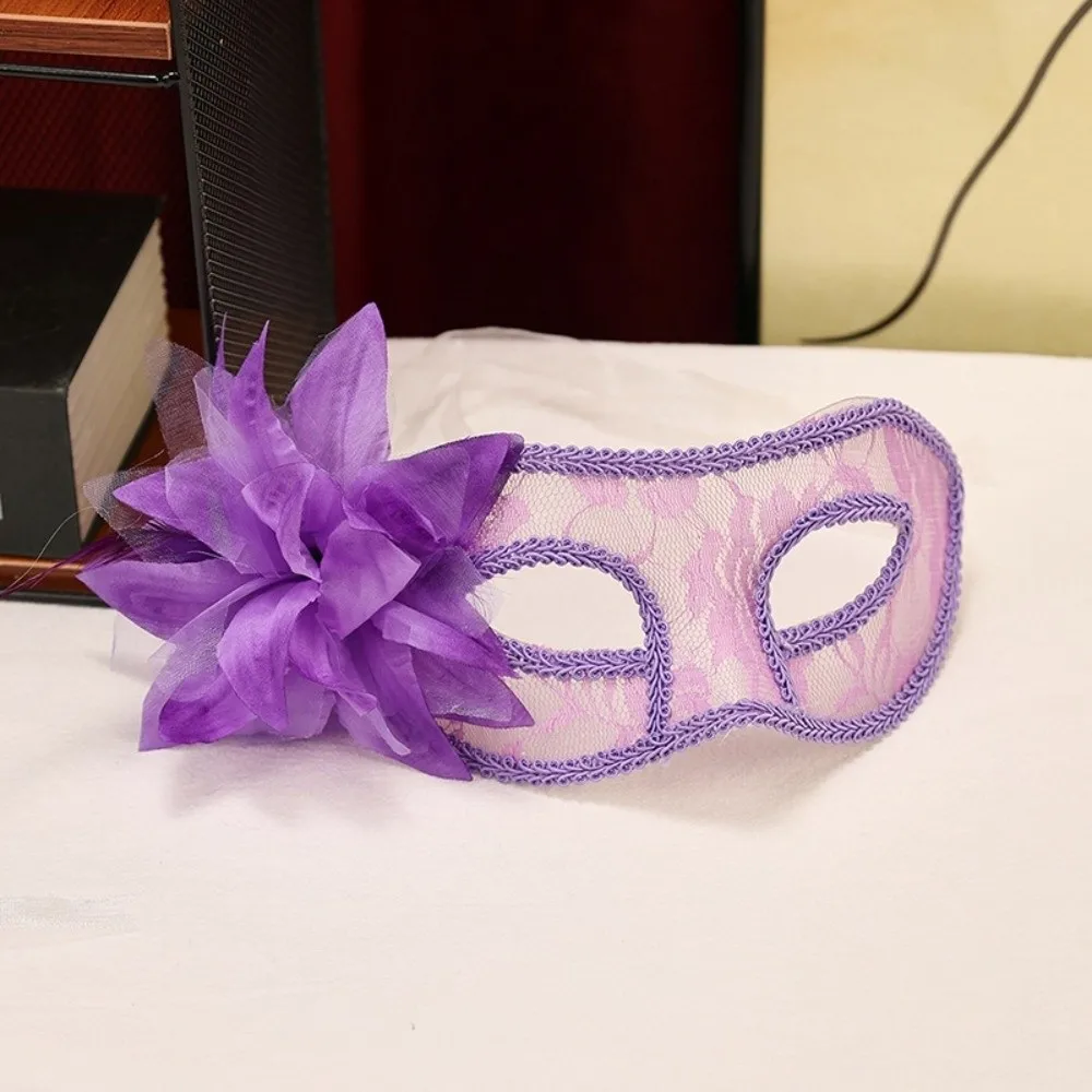 Novelty Flower Half-Face Mask Seductive Style Cosplay Masquerade Ball Mask Multicolor Masquerade Feather Mask Rave Celebration