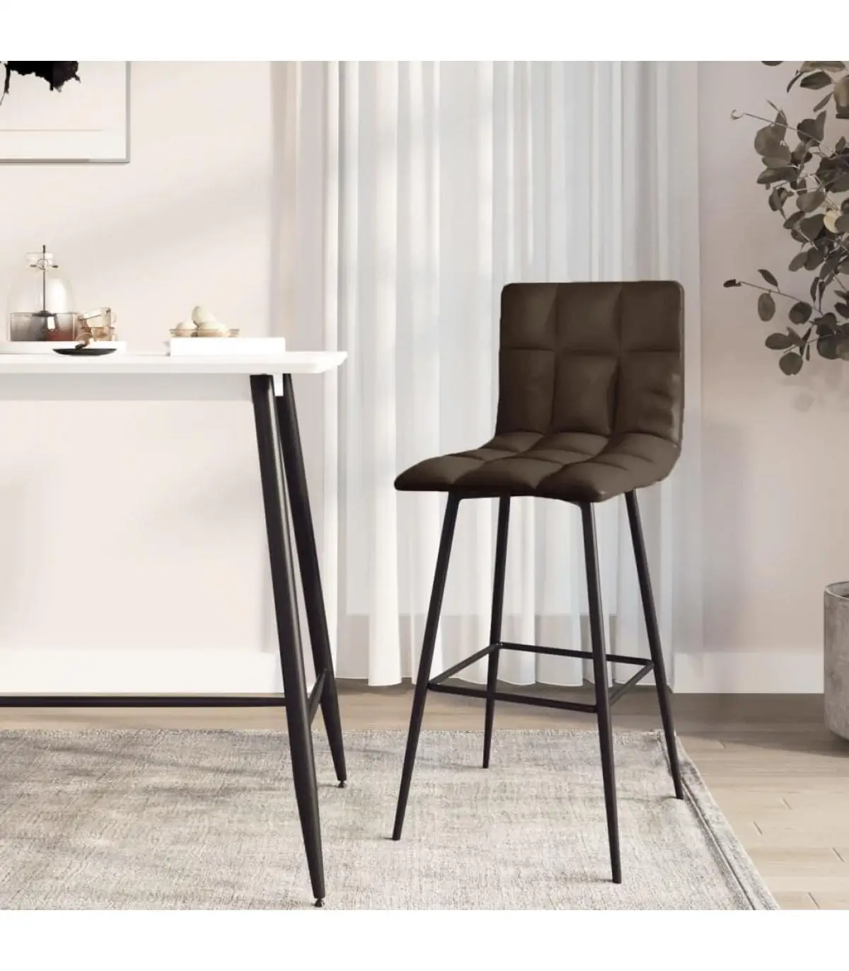 Kitchen stools gray synthetic leather kitchen stool