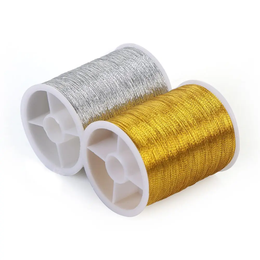100 metres Spool Handmade Crafts Embroidery Thread Cross Stitch Sewing Machine gold wire