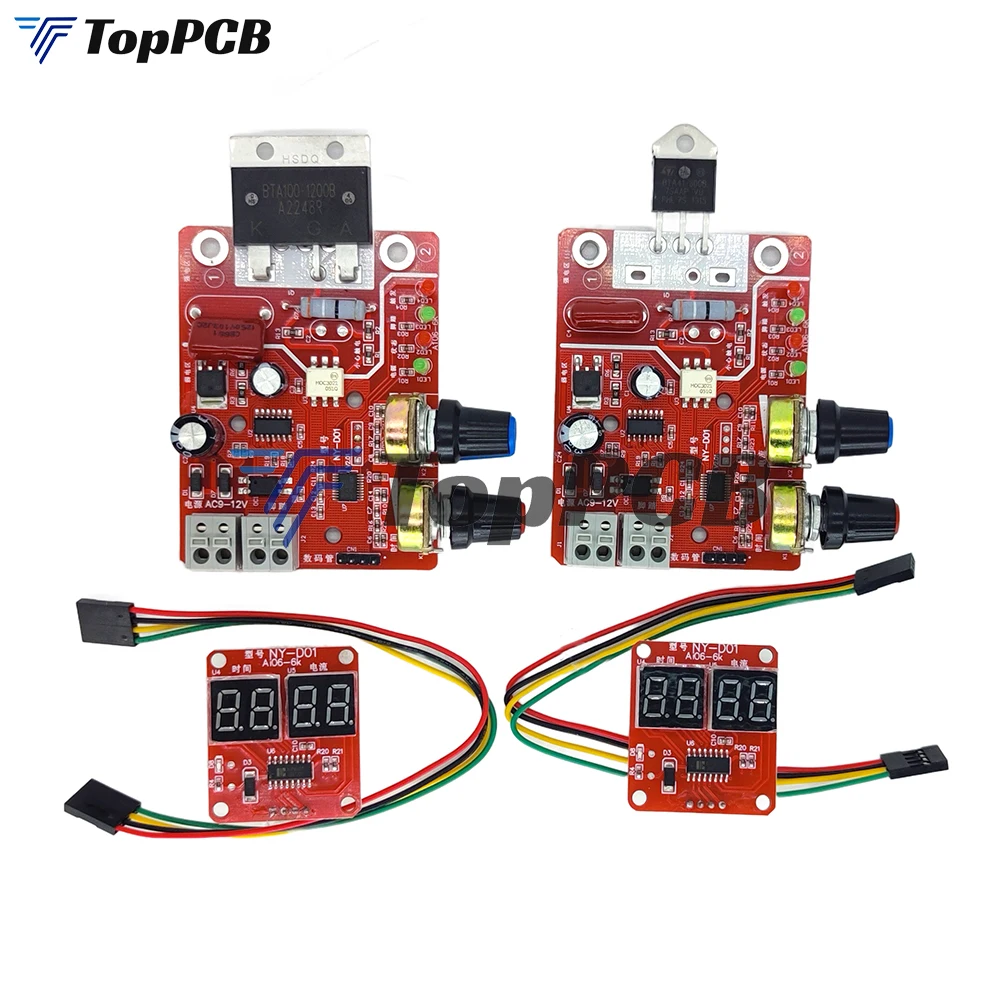 Spot Welder Module 40A 100A Spot Welding Machine Control Board Adjust Time Current Transformer Controller Panel