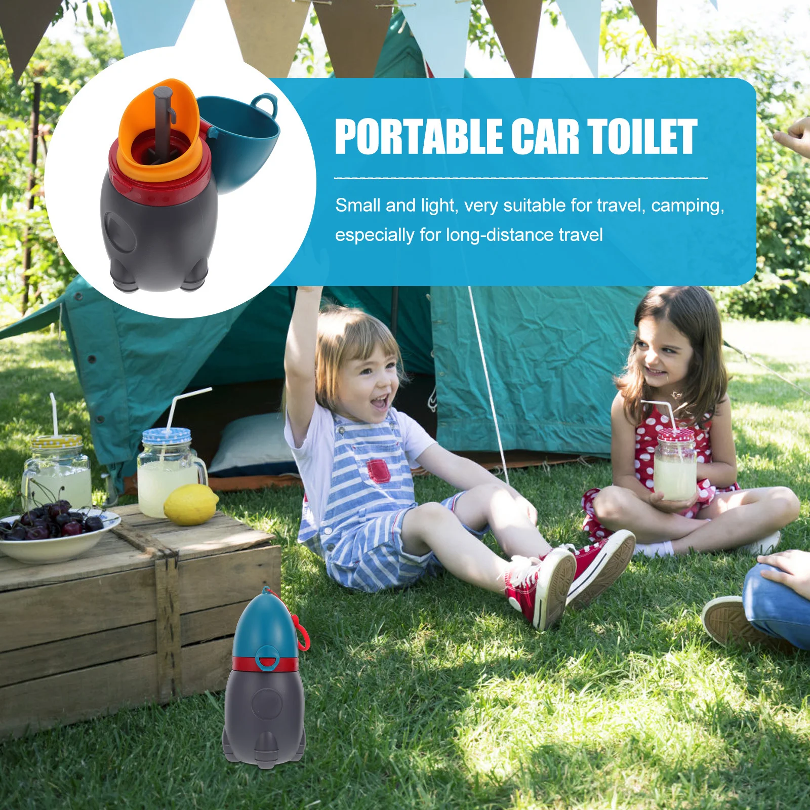

Portable For Kids Travel Emergency Toilet Car Use Leakproof Lightweight Durable Easy Clean Comfortable Hold Pee Bottle Portable