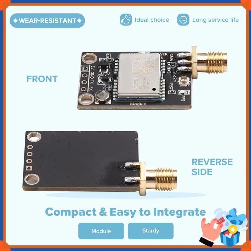 Compact RTK Base Station Board Featuring Quectel LC29H Dual Band L1 L5 For High Precision Positioning Module Output RTCM Data